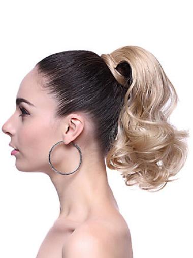 Wavy Blonde Cheap Ponytails Hairpieces