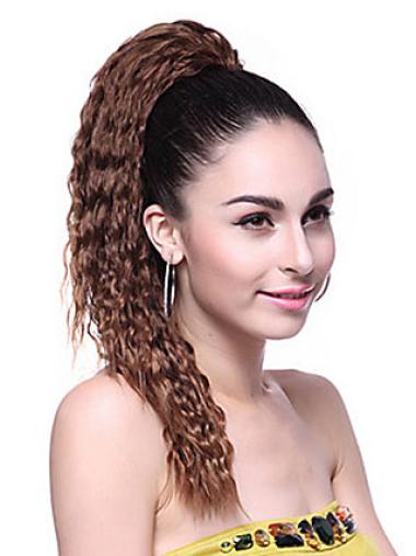 Wavy Brown Affordable Ponytails Hairpieces