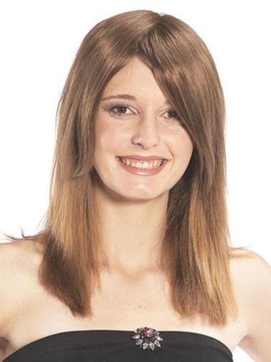 Straight Brown Cheapest Human Hair Hairpieces