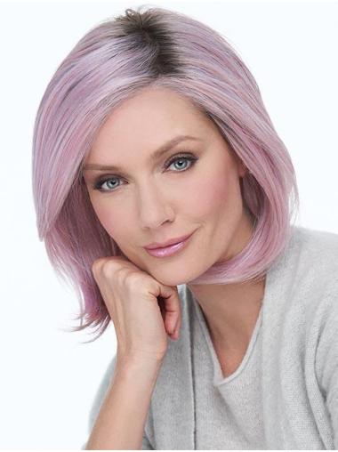Affordable Straight Pink Lace Front Bobs Young Fashion Wigs