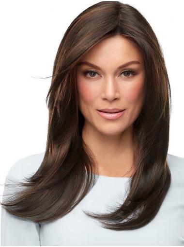 Long 18" 100% Hand-tied Comfortable Without Bangs Synthetic Wigs 