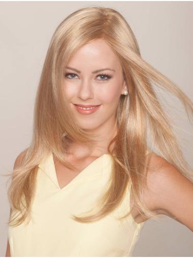 Without Bangs Straight Blonde Trendy 20" Long Wigs