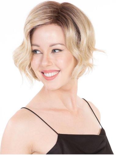 10" Chin Length Synthetic Blonde Fashionable Bob Wigs