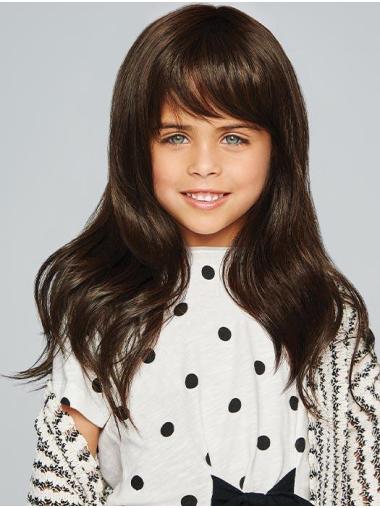 20" Wavy Brown Synthetic New Kids Wigs