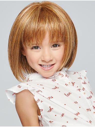 10" Straight Blonde Synthetic Soft Kids Wigs