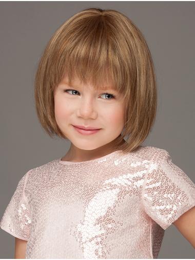 10" Straight Blonde Synthetic Durable Kids Wigs