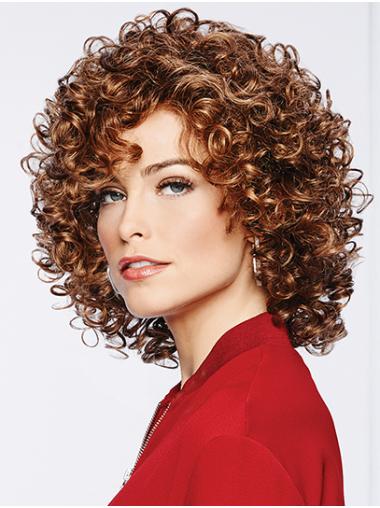 Lace Front 12" Shoulder Length Auburn Curly Classic Style