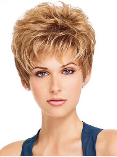 Straight Blonde Boycuts 4" Short Hairstyles For Women