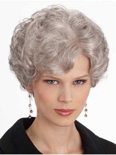 Short Curly Monofilament Synthetic Blonde Classic Wig