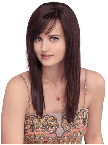 16" Straight Red Synthetic Best Long Wigs
