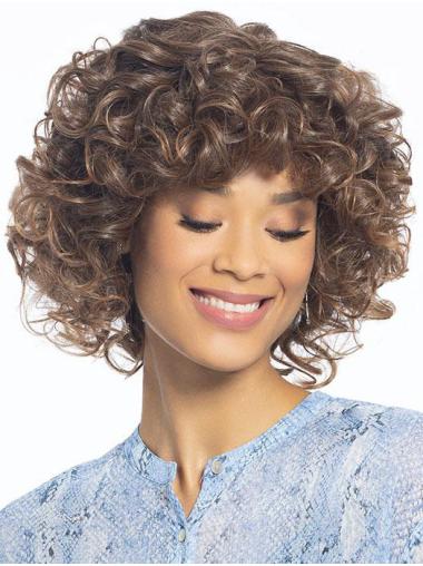 12" Curly Brown Synthetic African American Hairstyles