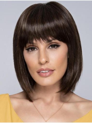 Monofilament Straight 12" Bobs High Quality Synthetic Wigs