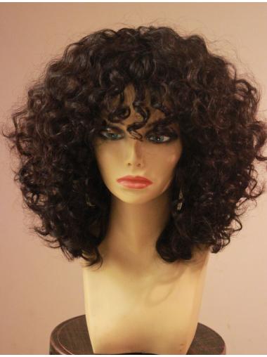 Brown Afro Curly Sleek African American Wigs