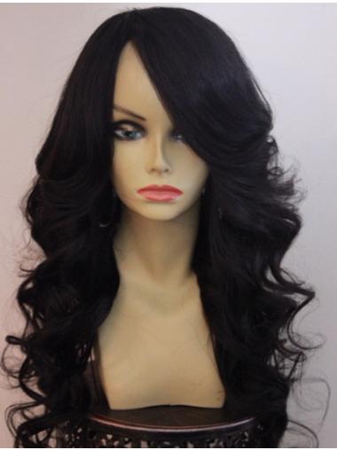 Black Lace Front Wavy Flexibility African American Wigs
