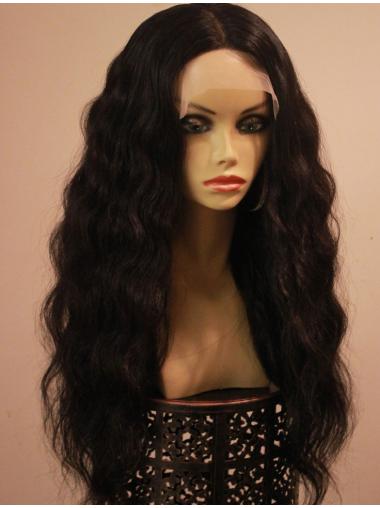 Wavy Brown Lace Front Designed African American Wigs