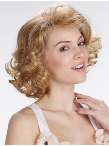 Blonde Classic Curly Online Lace Front Wigs