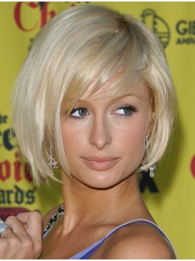 Straight Blonde With Bangs High Quality Paris Hilton wigs