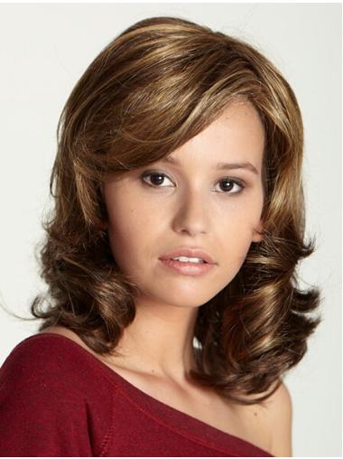 Brown With Bangs Curly Fabulous Medium Wigs