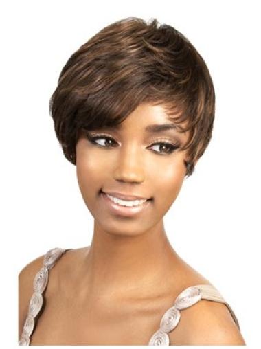 Synthetic Layered Straight Sassy Short Wigs