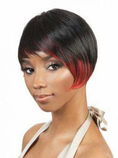Layered Black Straight Incredible Short Wigs