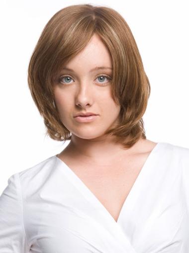 Brown Remy Human Hair Online Medium Wigs