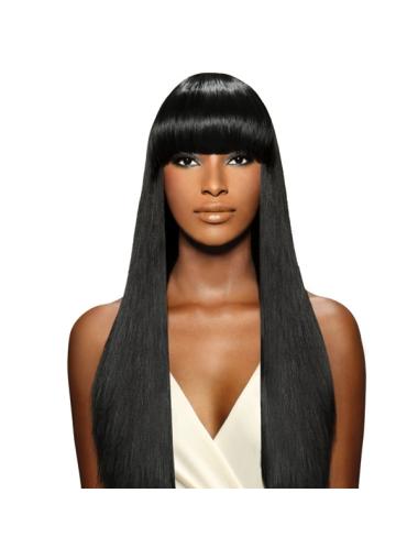 Straight Black Brazilian Remy Hair Discount African American Wigs