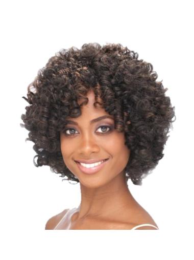 Brown Afro Curly Online African American Wigs