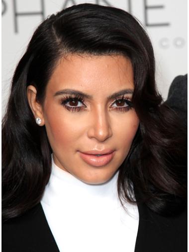 Black Without Bangs Wavy Natural Kim Kardashian wigs