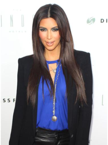Straight Brown Layered Amazing Kim Kardashian wigs