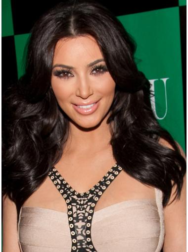 Wavy Black Without Bangs Fashion Kim Kardashian wigs