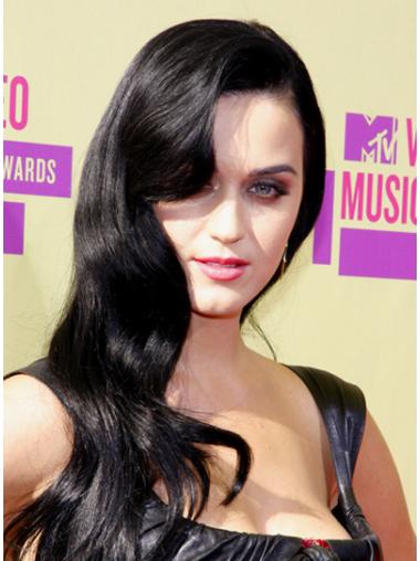 Wavy Black Without Bangs Cheap Katy Perry wigs