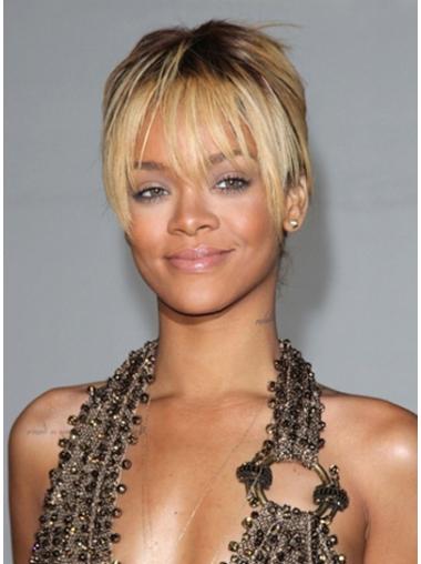 Blonde Boycuts Straight Sassy Rihanna wigs
