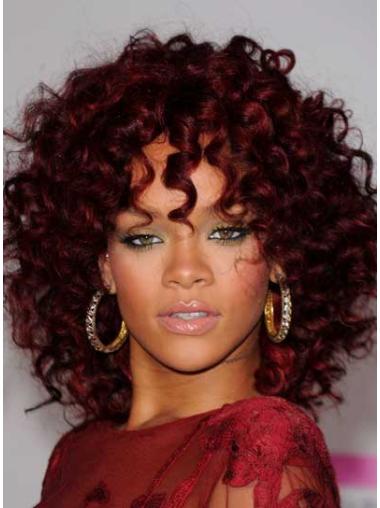 Red Layered Curly Best Rihanna wigs
