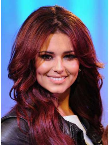 Red Layered Wavy Affordable Celebrity Wigs