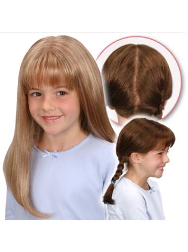 Synthetic With Bangs Straight Comfortable Kids Wigs