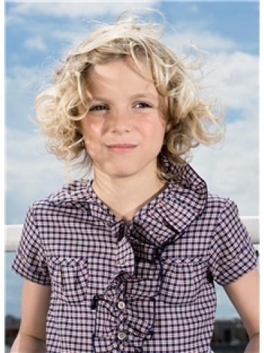 Blonde Curly Suitable Kids Wigs