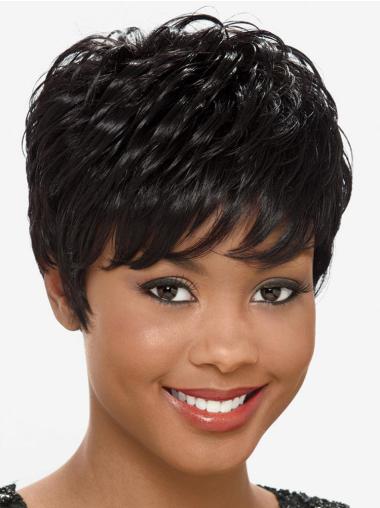 Black Layered Straight Perfect African American Wigs