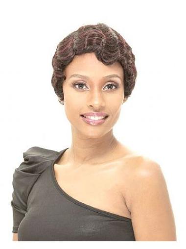 Straight Brown Layered Beautiful African American Wigs