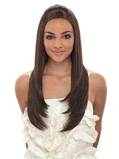 Brown Without Bangs Straight Great African American Wigs