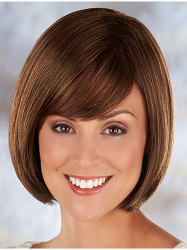 Synthetic Bobs Straight Durable Medium Wigs