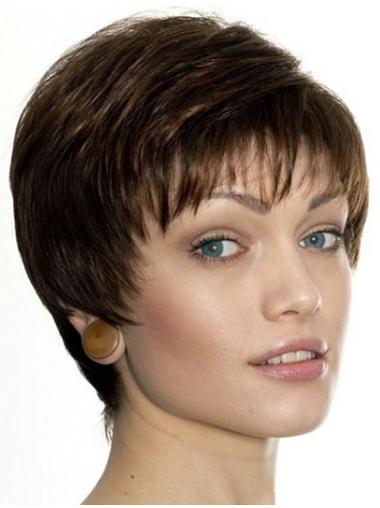 Brown Boycuts Straight Gorgeous Short Wigs