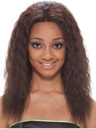 Brown Without Bangs Wavy Flexibility Glueless Full Lace Wigs