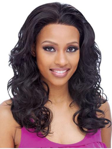 Black Without Bangs Curly Style Long Wigs