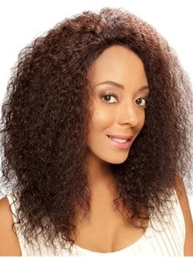 Brown Afro Curly Gorgeous Remy Human Lace Wigs