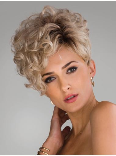 Blonde Layered Curly Style Synthetic Wigs