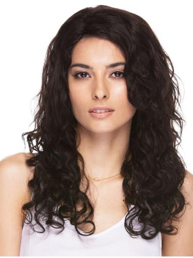 Brown Curly Ideal Human Hair Wigs