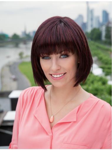 Red Bobs Straight Flexibility Synthetic Wigs
