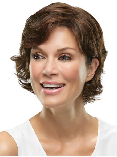 Brown Layered Wavy High Quality Short Wigs