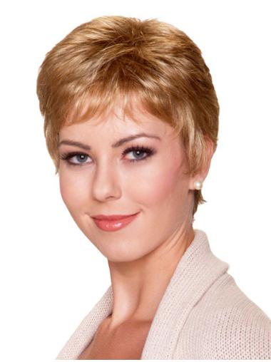 Straight Blonde With Bangs Good Short Wigs