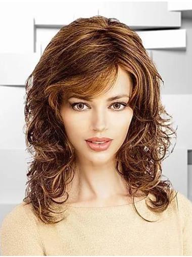Ombre/2 tone Wavy 14" Shoulder Length Synthetic Classic Women Lace Front Wigs